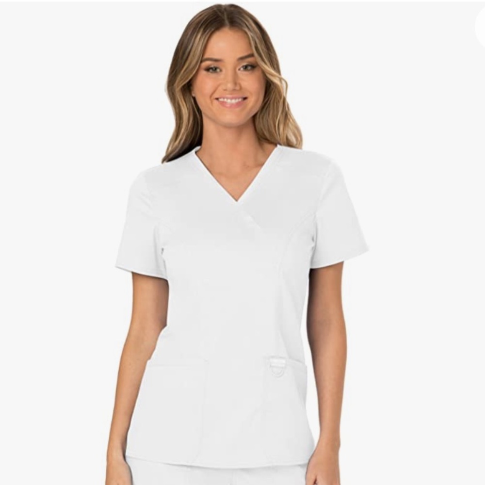 White scrub top XS Cherokee